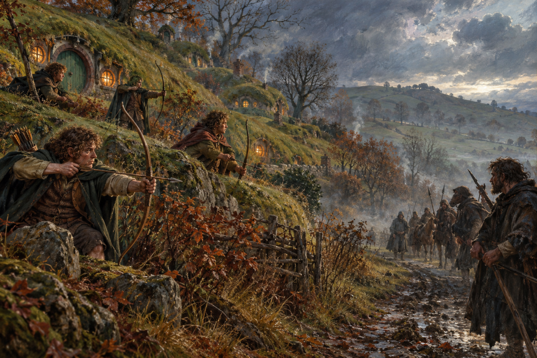 Took archers guarding the Great Smials in Tookland against ruffians during the occupation of the Shire.